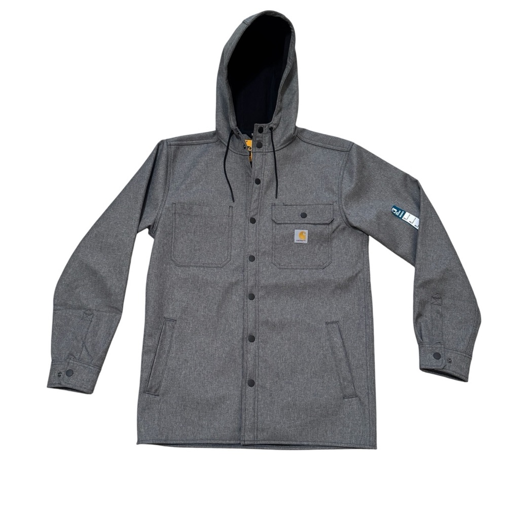 NWT Carhartt Mens Small Rain Defender Hooded Relaxed Fit Jacket TJ5022-M
Gray